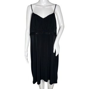 Lane Bryant Dress Womens 18/20W Black‎ Sheath Lace Sequin Neutral Minimalist